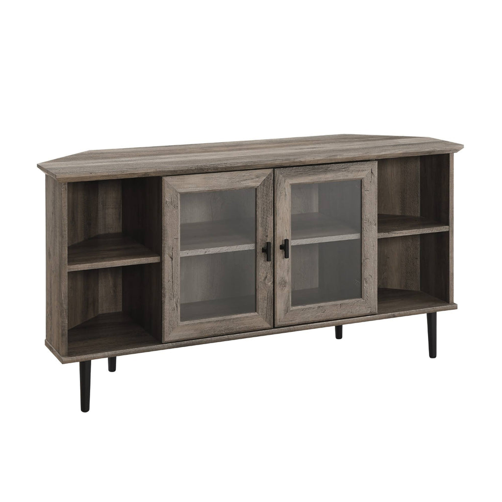 48-Inch Glass Door Corner TV Console D12742