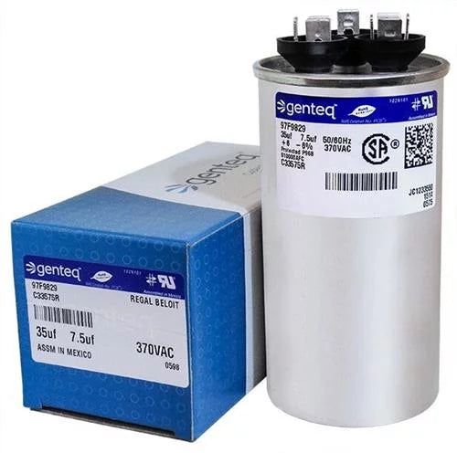 35/7.5 uF MFD 370 VAC Dual Round Replacement Capacitor J260