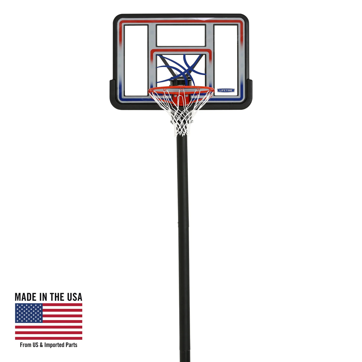 Adjustable Inground Basketball Hoop 44 inch Polycarbonate P567