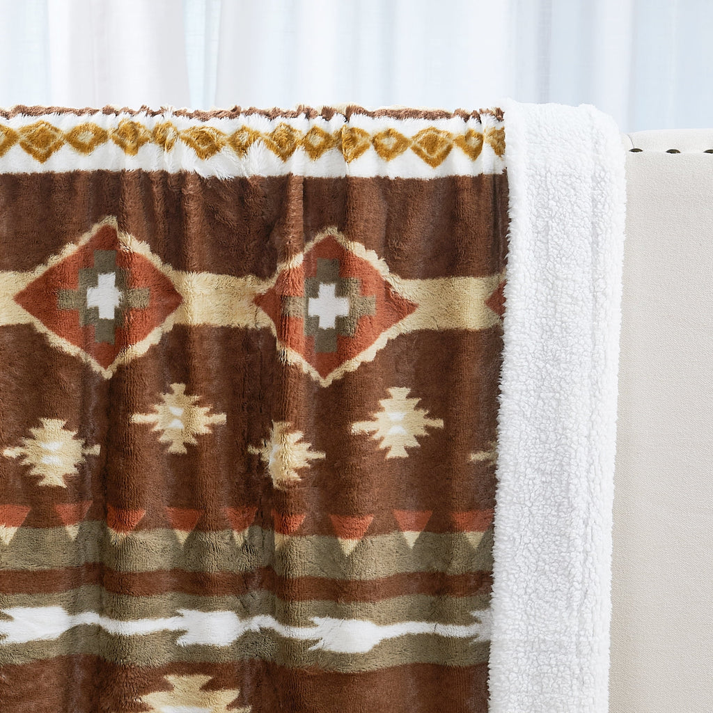Faux Fur Sherpa Throw 50" x 60" L5315