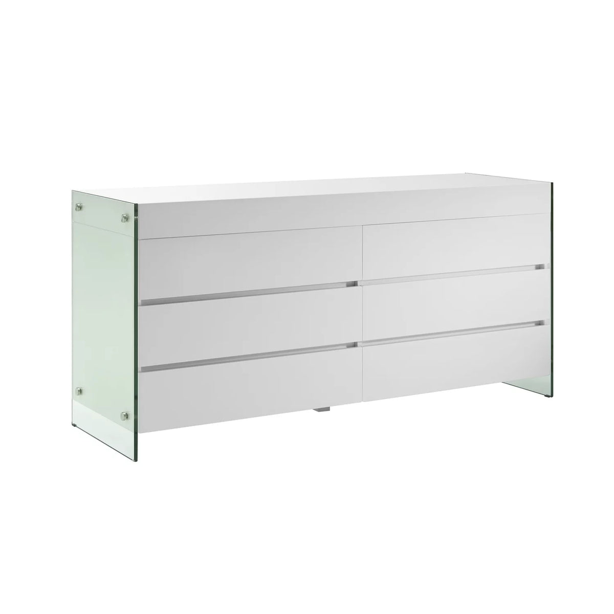 White Engineered Wood Dresser Y322