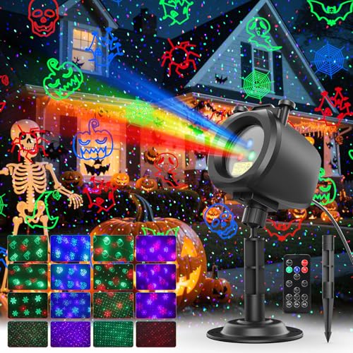 Waterproof RGB Laser Projector Lights with RF Remote and Timer L644