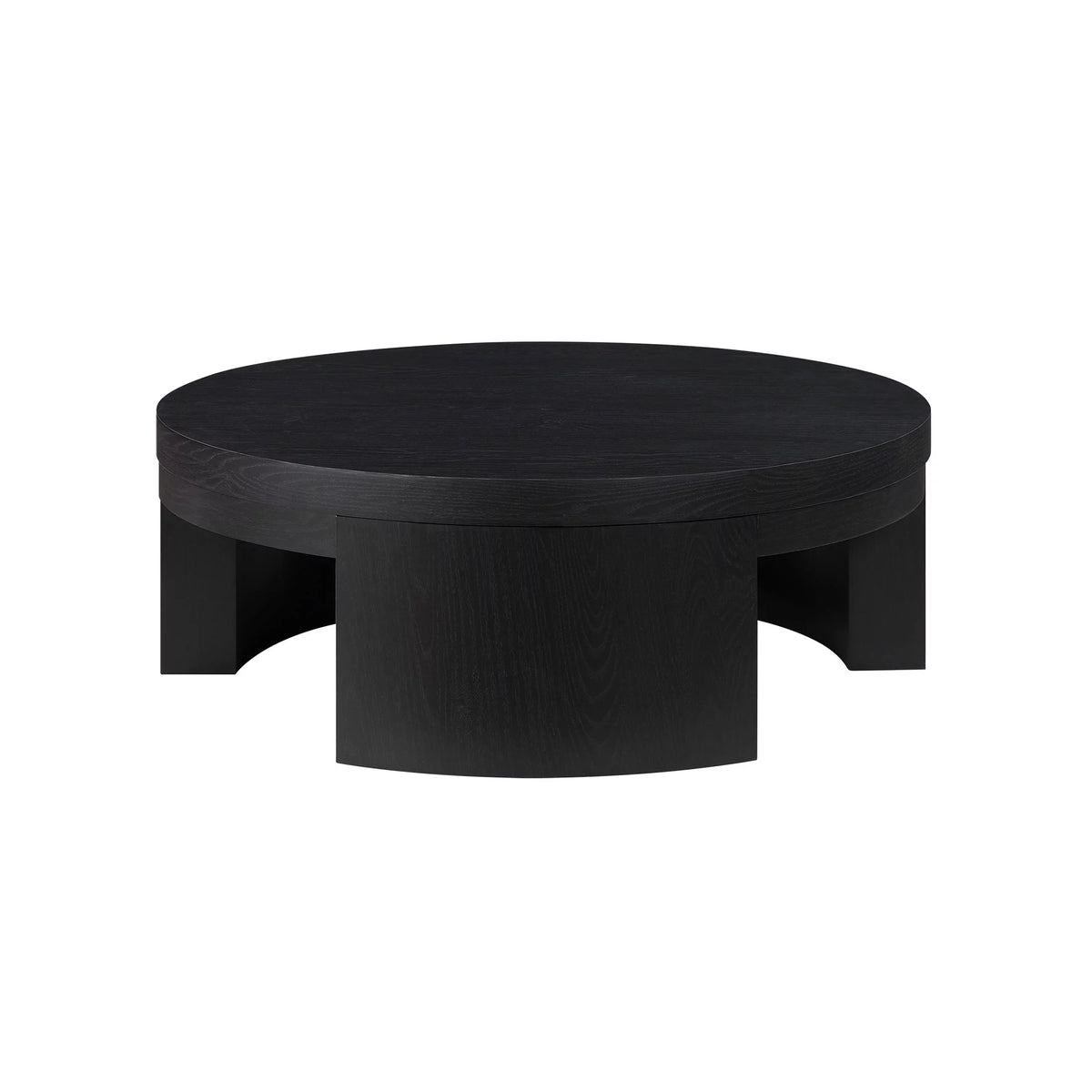 Round Black Coffee Table N248