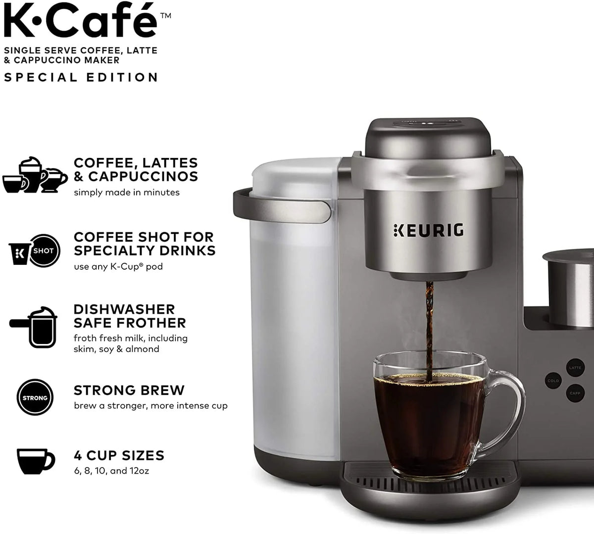 Single Serve Coffee Maker with Milk Frother U7973
