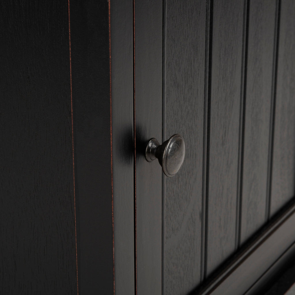 Distressed Black Cabinet A3409
