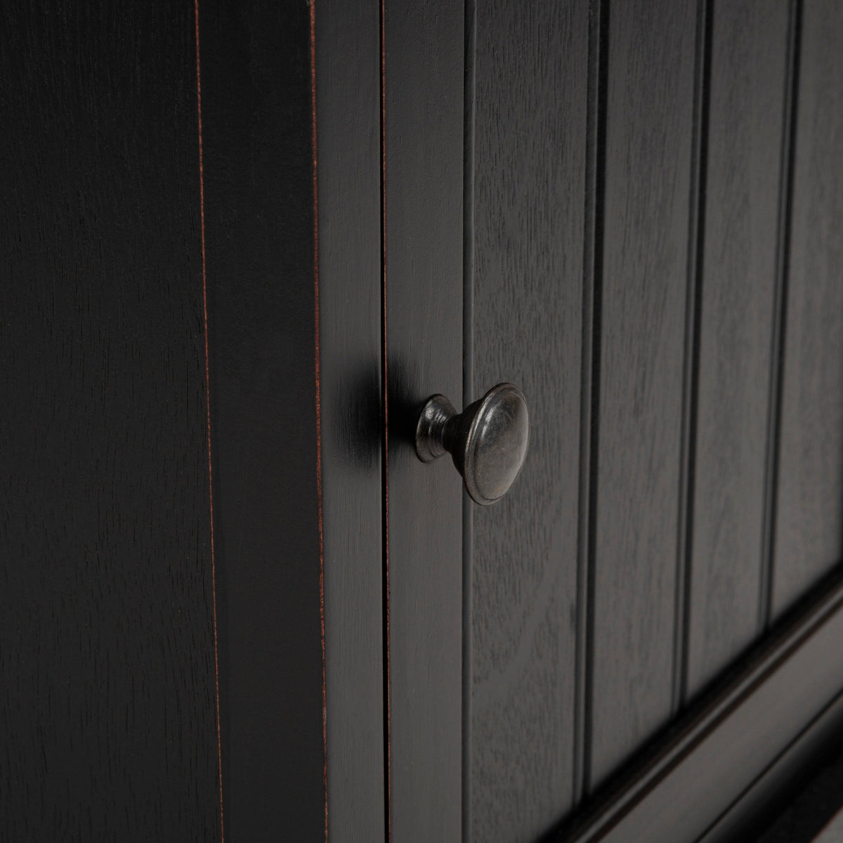 Distressed Black Cabinet A3409