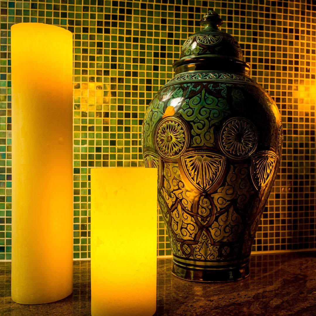 Gold Artisan Wax Luminaries Case of 6 D8276