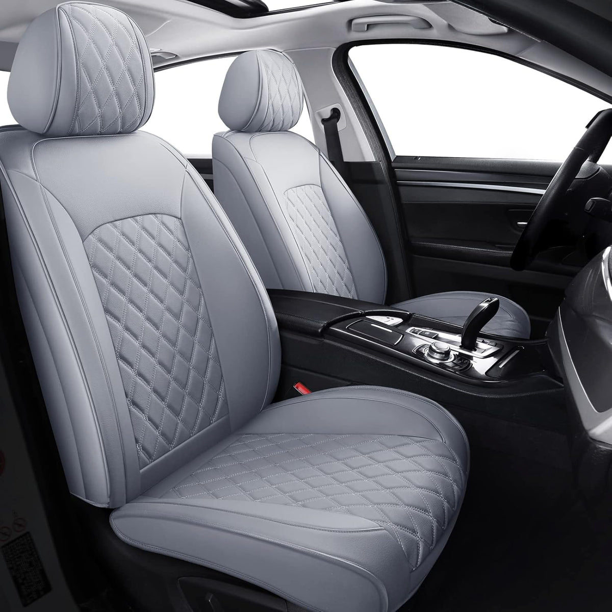 5 Car Seat Covers Full Set Waterproof Faux Leatherette G187