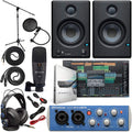 Audio Interface with Studio Monitors and Instrument Cable U315718