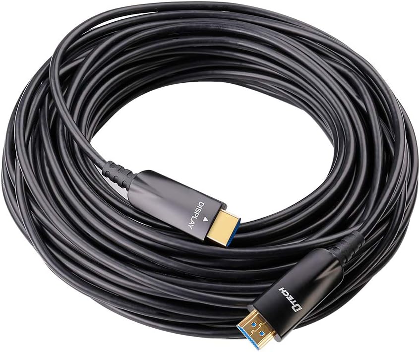 100ft Fiber Optic HDMI Cable 4K 30Hz 1080p 60Hz Black Pack of 2 N5483
