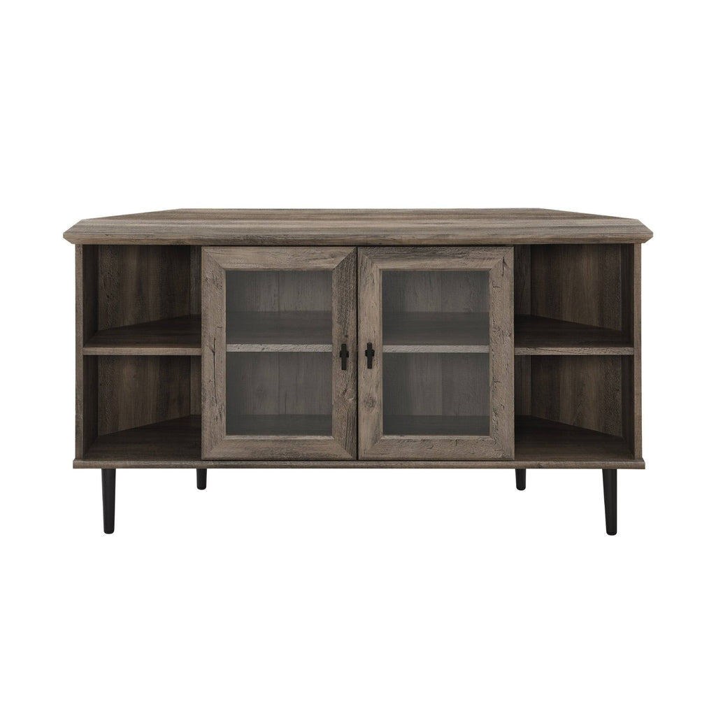 48-Inch Glass Door Corner TV Console D12742