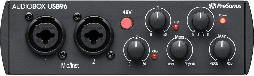Audio Interface with Studio Monitors and Instrument Cable U315718