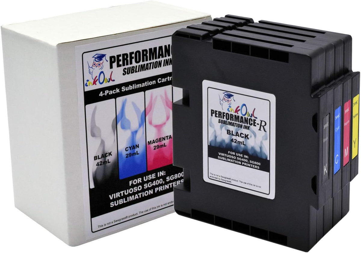 Compatible DYE Sublimation Ink Cartridges 4-Pack X404