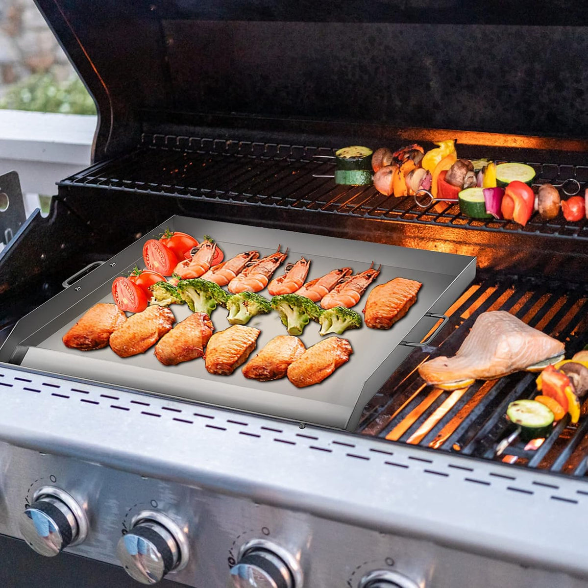 Stainless Steel Griddle, 32 X 17 Flat Top Rectangular Plate C65001