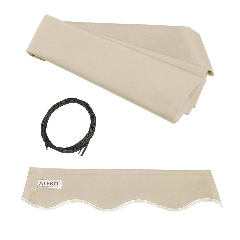 13x10 ft Half Cassette Retractable Patio Awning Ivory G52537