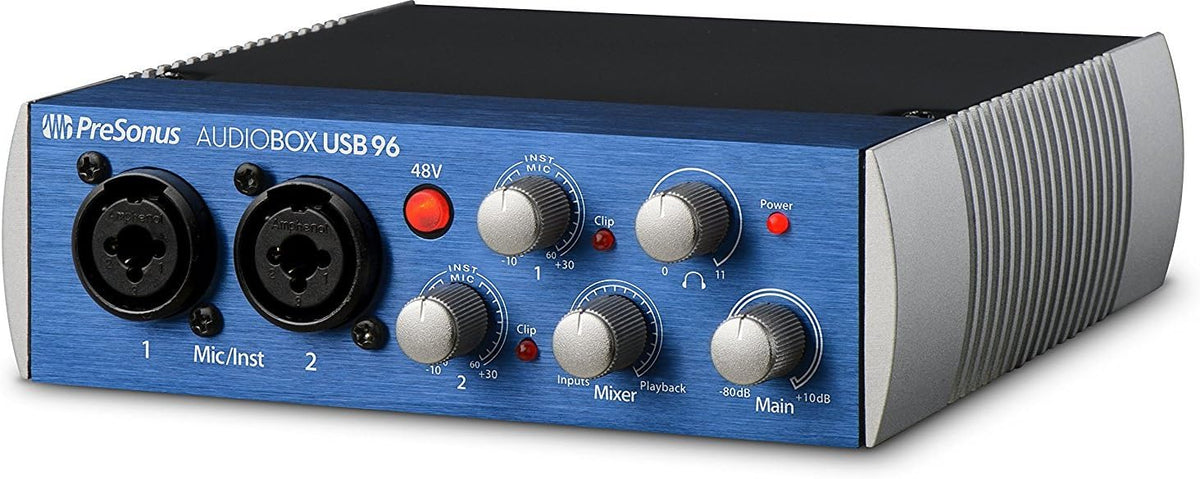 Audio Interface with Studio Monitors and Instrument Cable U315718