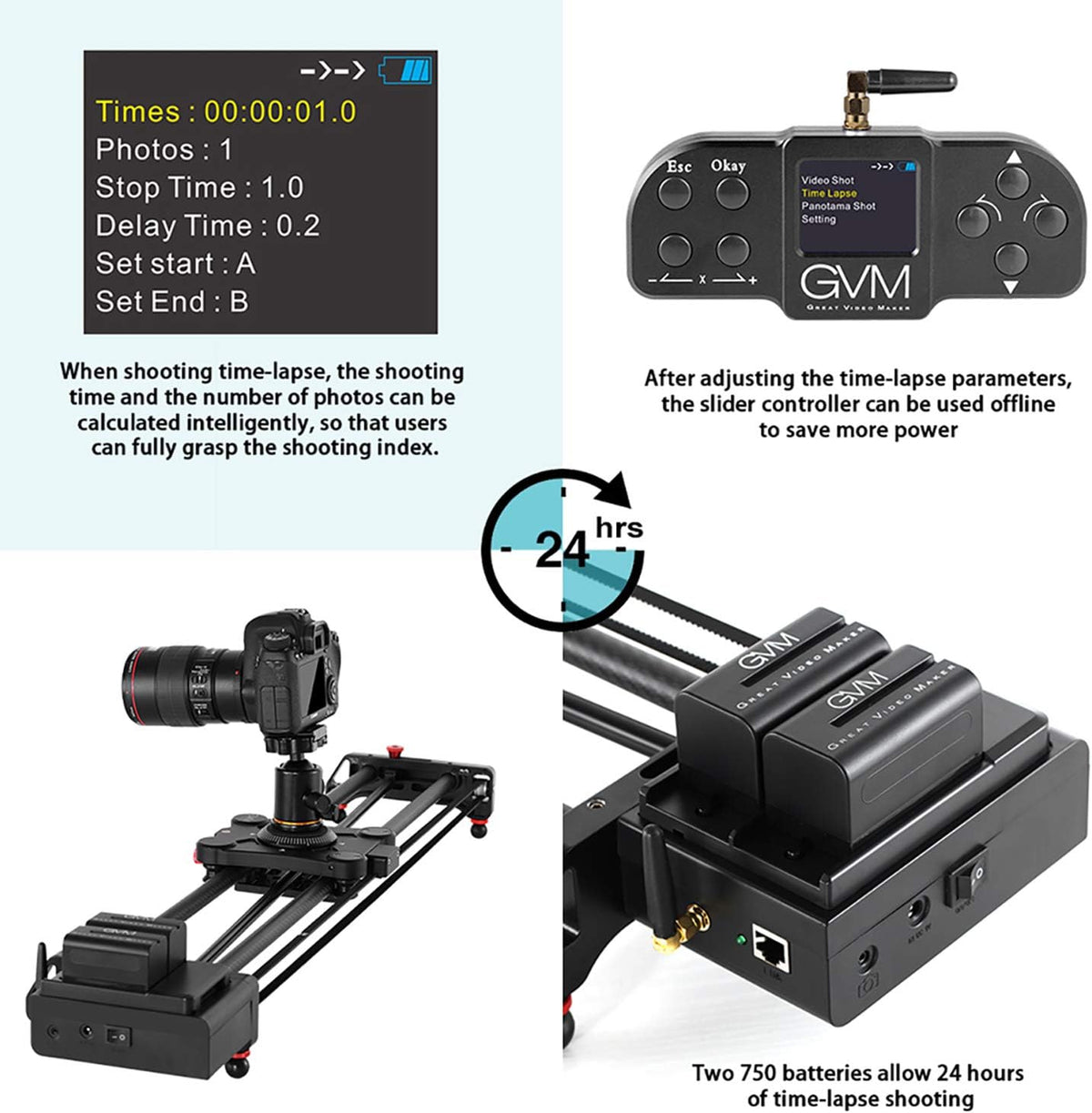 Carbon Fiber Motor Camera Slider Z519