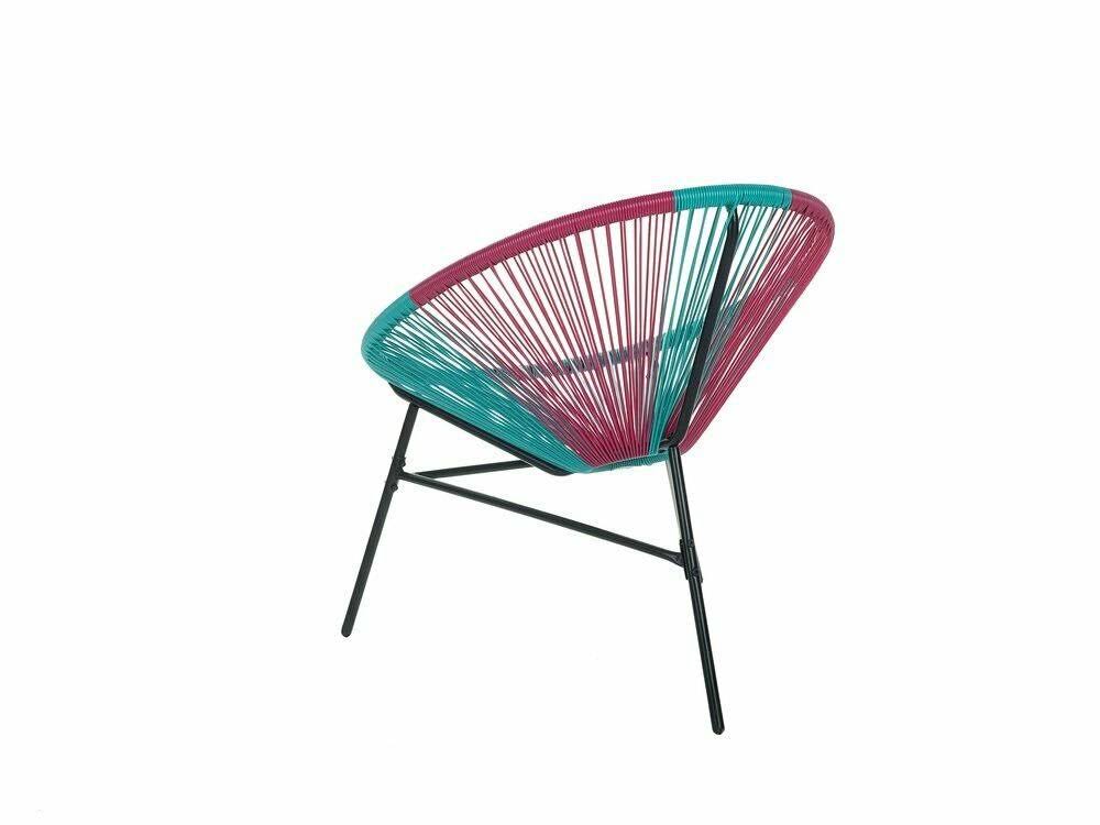 Set of 2 Pink Rattan Accent Chairs Z151094