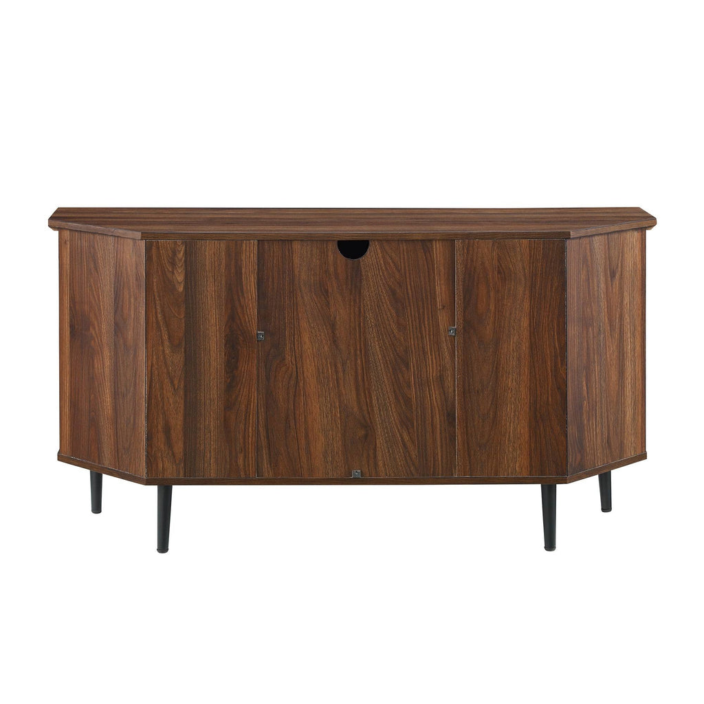 48-Inch Glass Door Corner TV Console D12742
