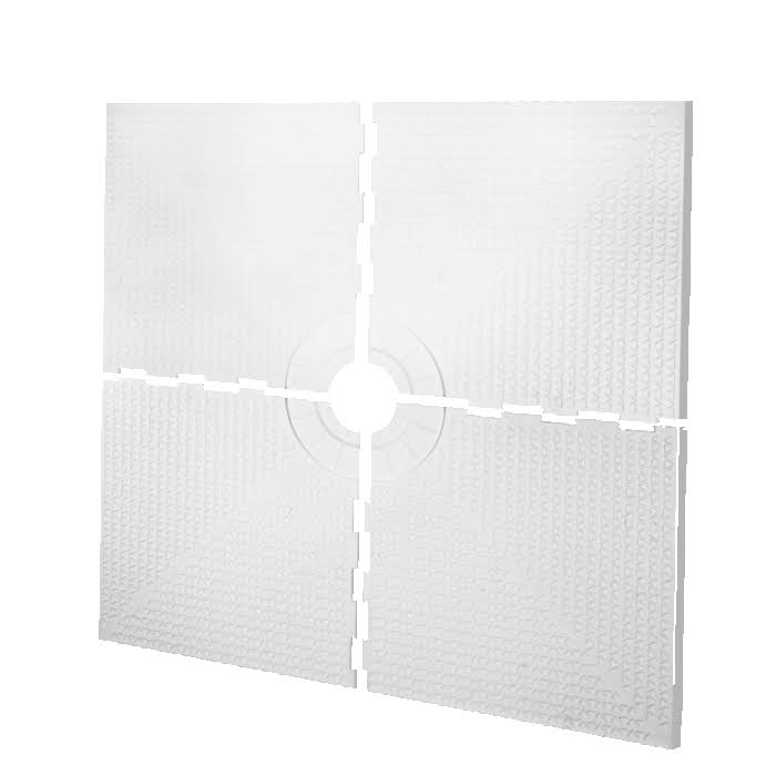 72 x 72 Shower Kit with Center Tray, Drain Kit and Drain Grate L619