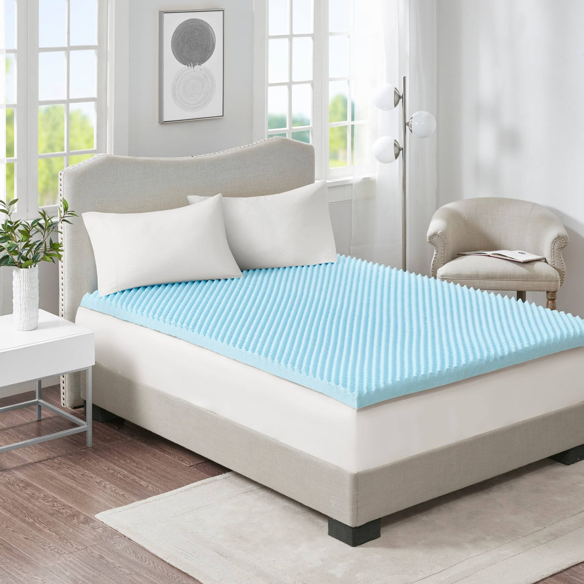 3-Inch Gel Memory Foam Topper Blue Cal King T248