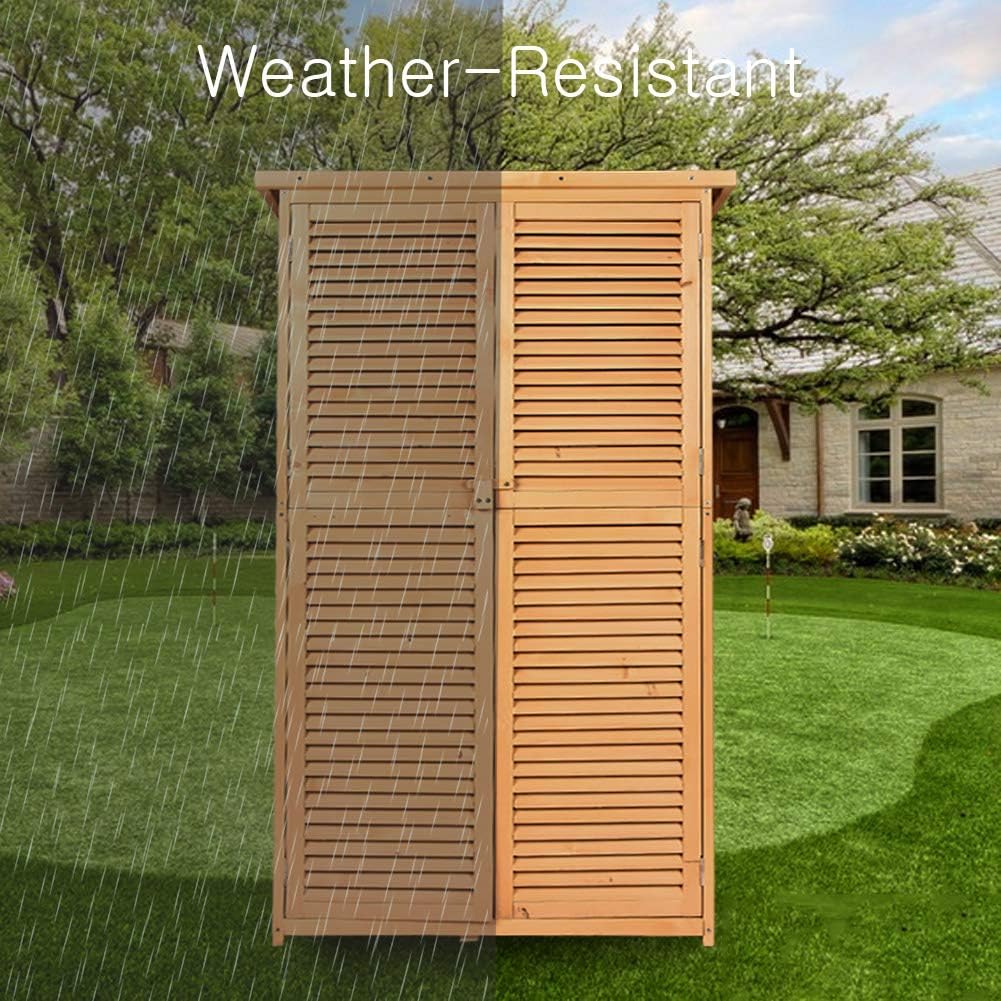 63 Outdoor Fir Wood Storage Shed N95542