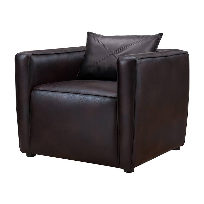 Brown Faux Leather Accent Chair C825