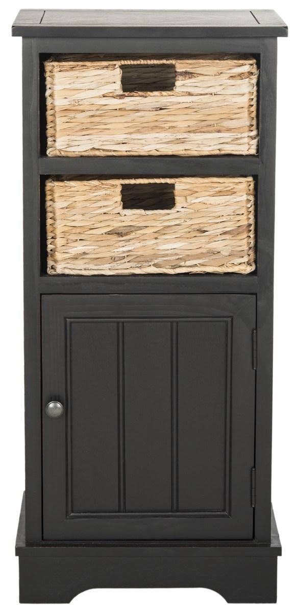 Distressed Black Cabinet A3409