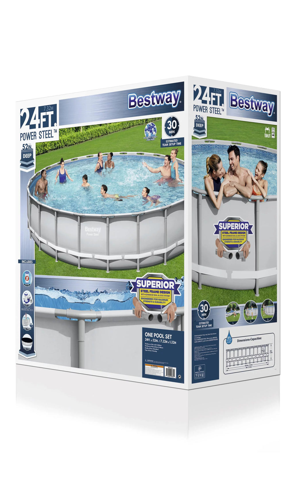 24' x 52 Frame Swimming Pool Set V442738