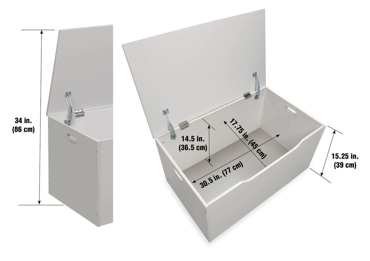 White Wooden Toy and Storage Box J533833