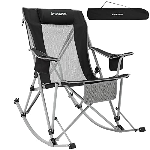 Camping Rocking Chairs Portable Folding BlackGery D78233
