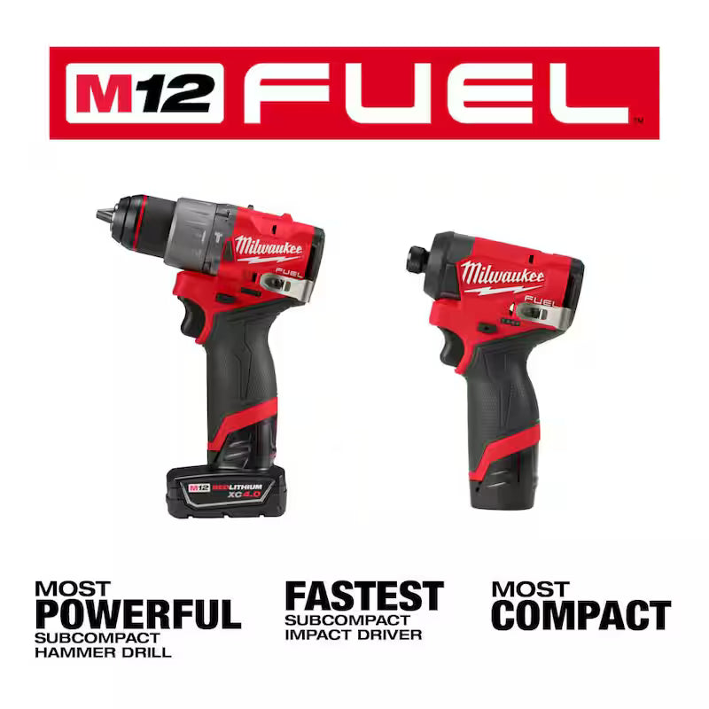 12-Volt Lithium-Ion Brushless Cordless Hammer Drill and Impact Driver Combo Kit H2130