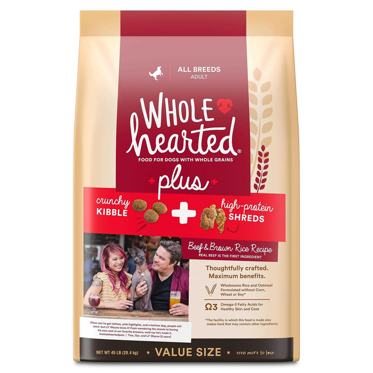 Brown Rice Recipe with Whole Grains Dry Dog Food H552