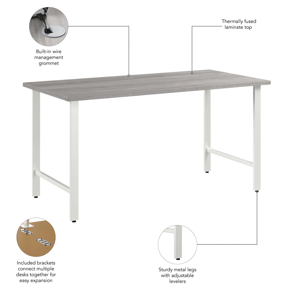 60W x 30D Computer Desk in Platinum Gray W1417