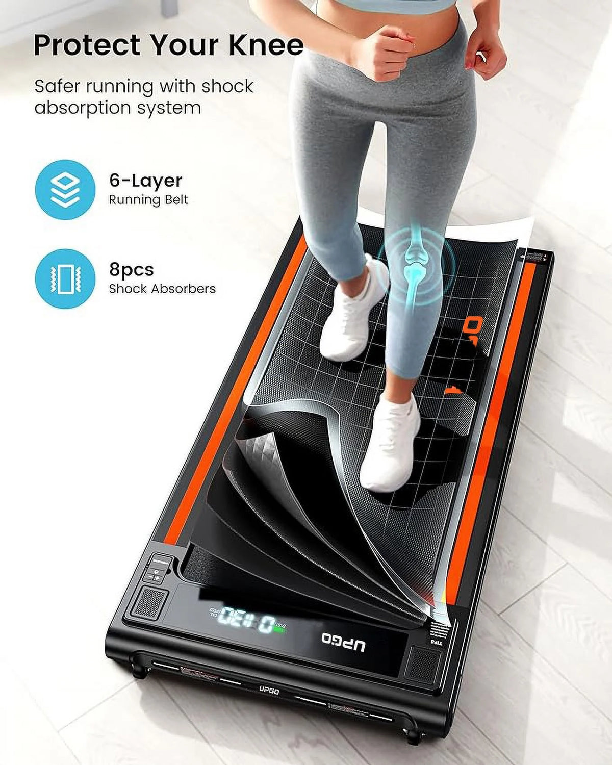 2.5HP Walking Pad Treadmill with Remote Control J52388
