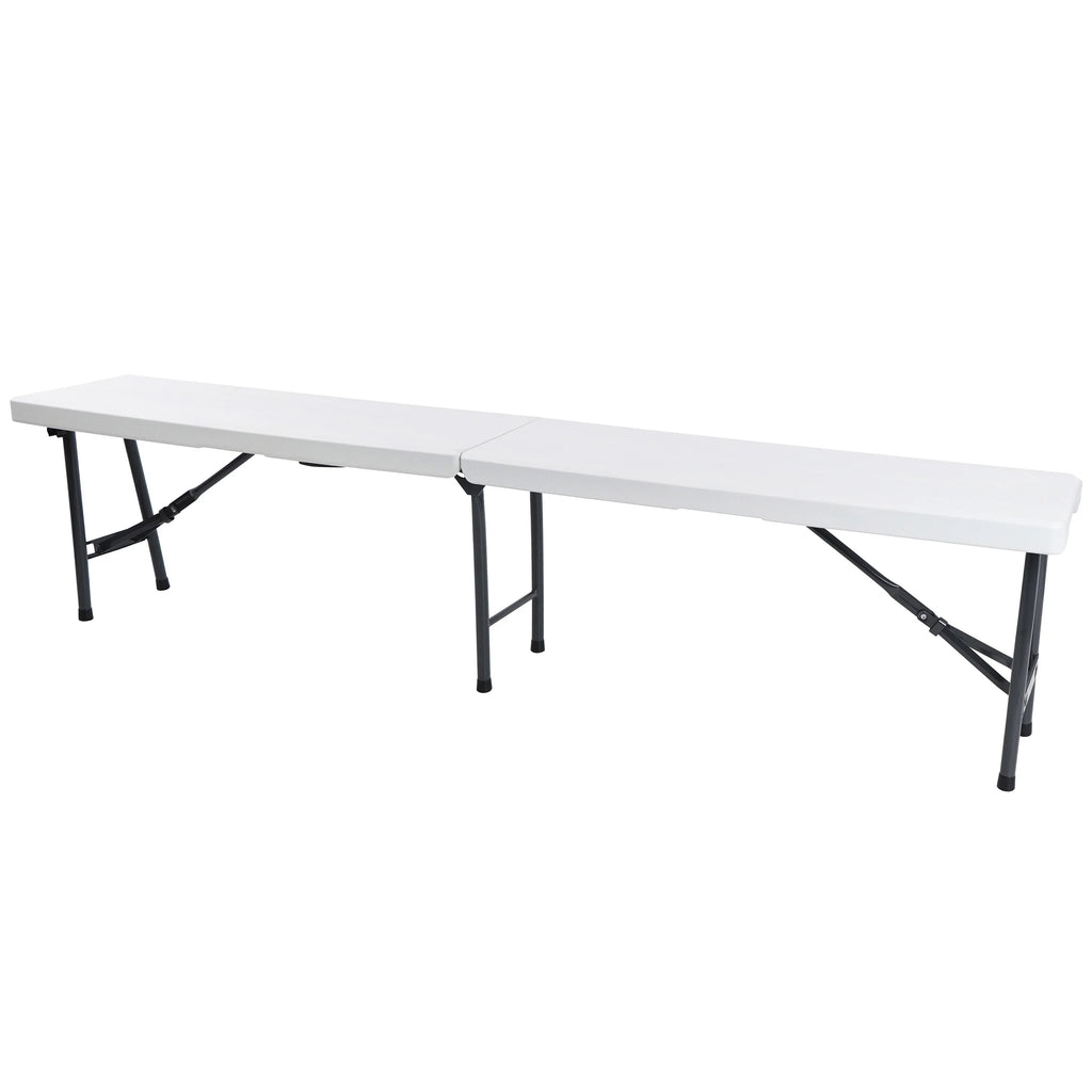 White 6ft Folding Plastic Bench Seat A806