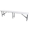 White 6ft Folding Plastic Bench Seat A806