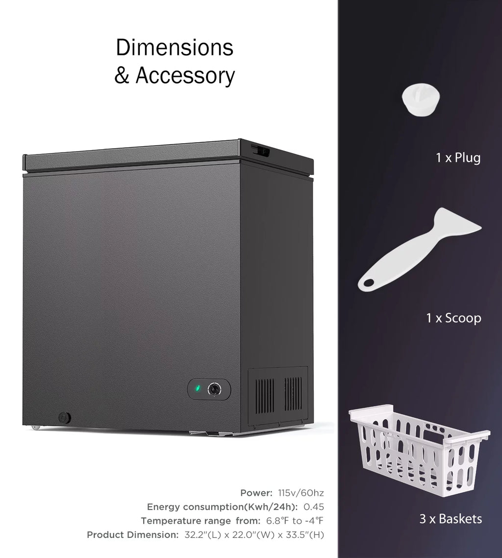 Chest Freezer 7 Cu ft White D8694
