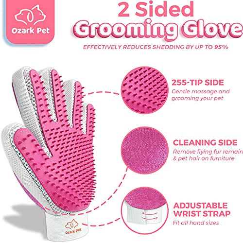 Dog and Cat Deshedding Brush and Shedding Glove M8138