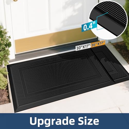 Black Heavy Duty Rubber Doormat W19392