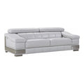 Light Gray Italian Leather Sofa L800671