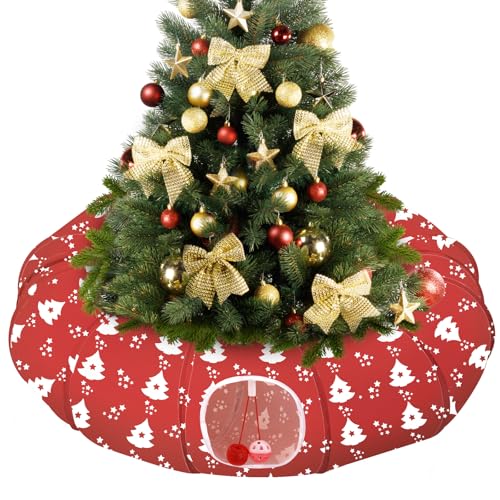 Cat Tunnel Christmas Sock with Bell Balls V70248