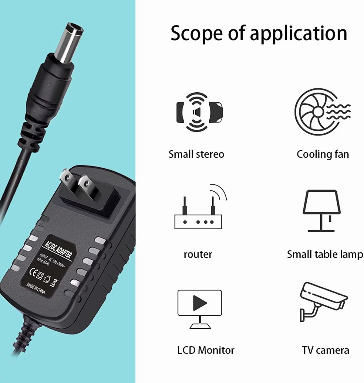 Compatible AC/DC Adapter Replacement Power Supply Cord Cable Charger J584