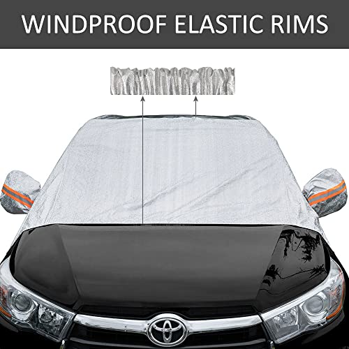 63''x102'' Heavy Duty Car Windshield Cover with Mirror Covers K301