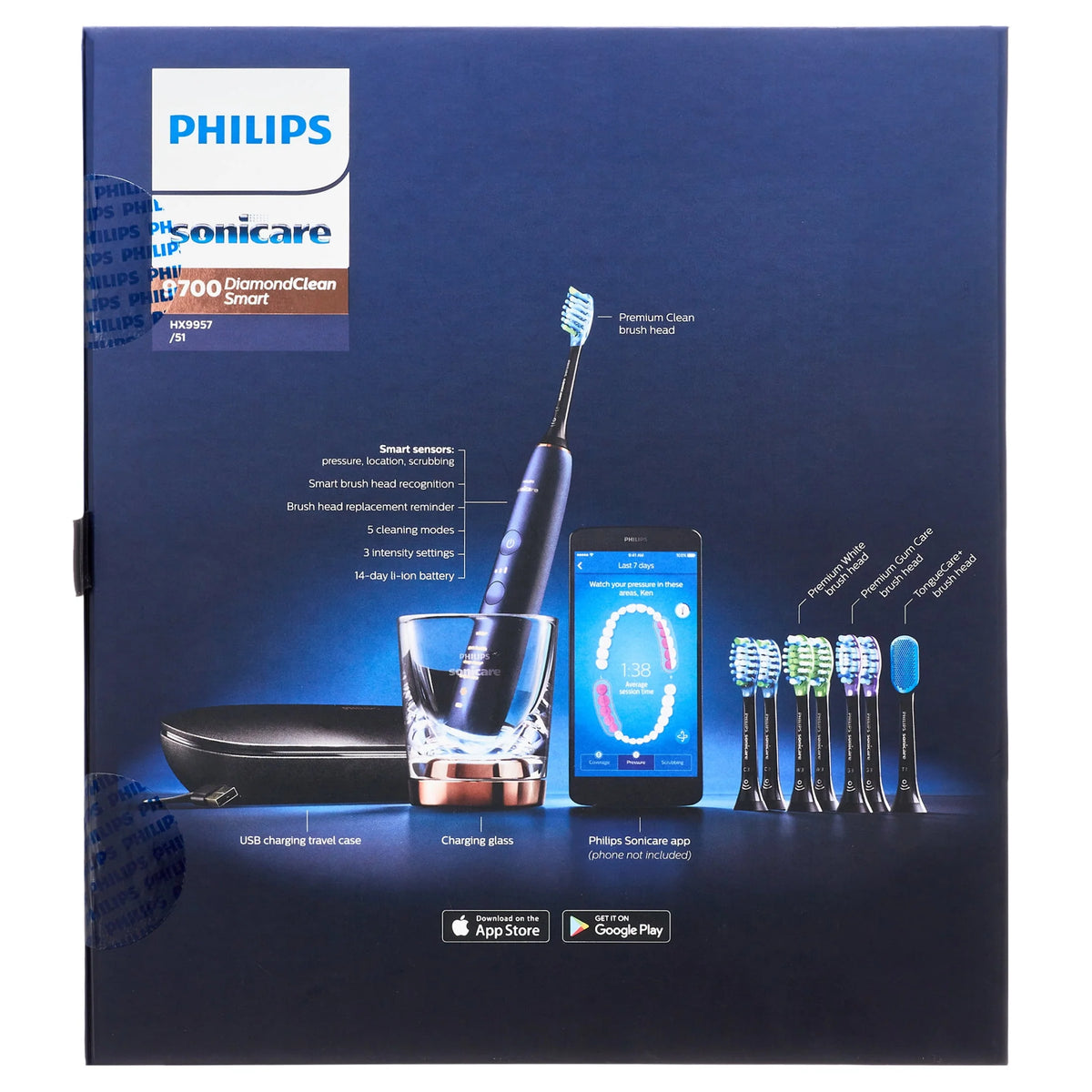 Lunar Blue Rechargeable Electric Toothbrush I957