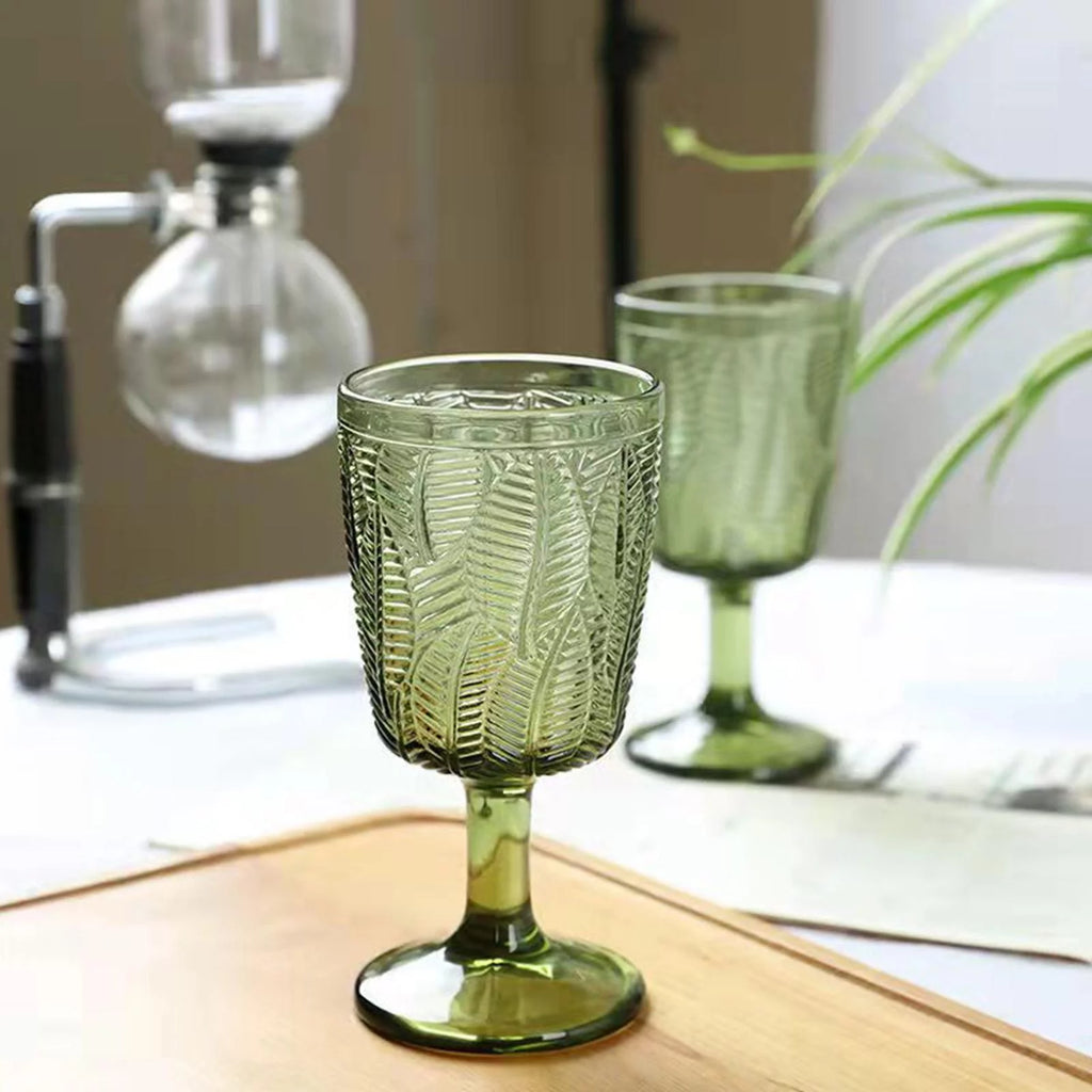 Green Embossment Texture Beverage Glasses E141510