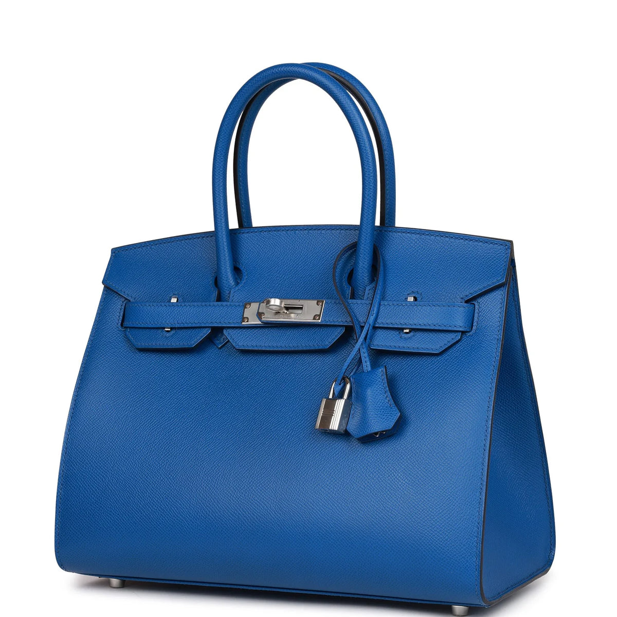Birkin 30 Bleu France Epsom Palladium Hardware T381329