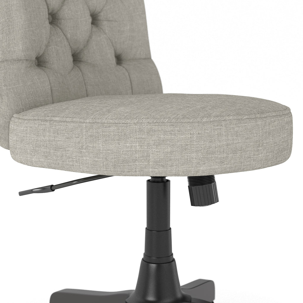 Mid Back Tufted Office Chair Washed Gray Fabric C352643