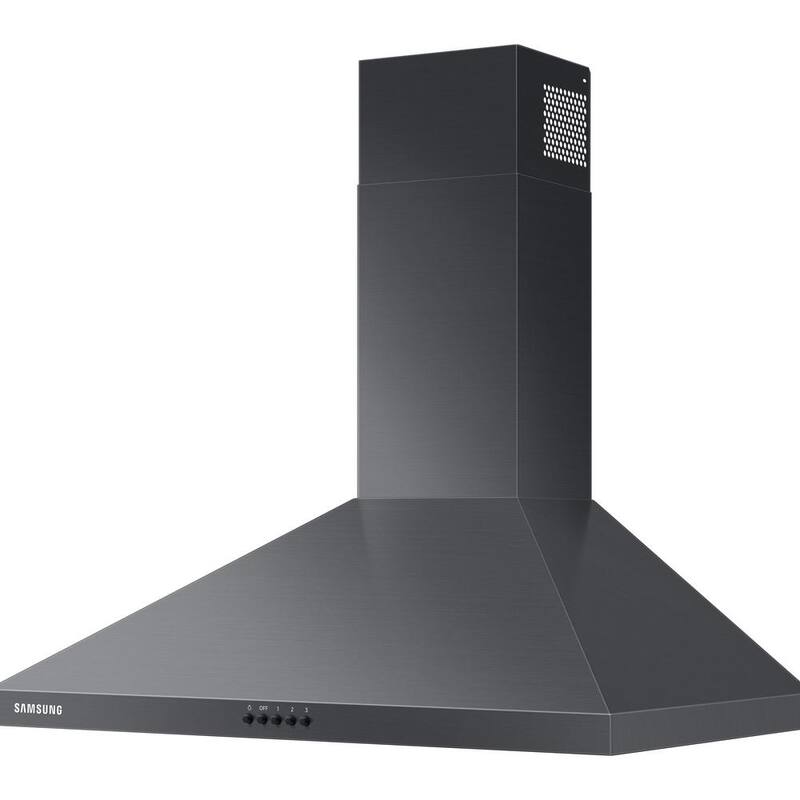 Wall Mount Range Hood with LED Lighting in Black Stainless Steel Q26716