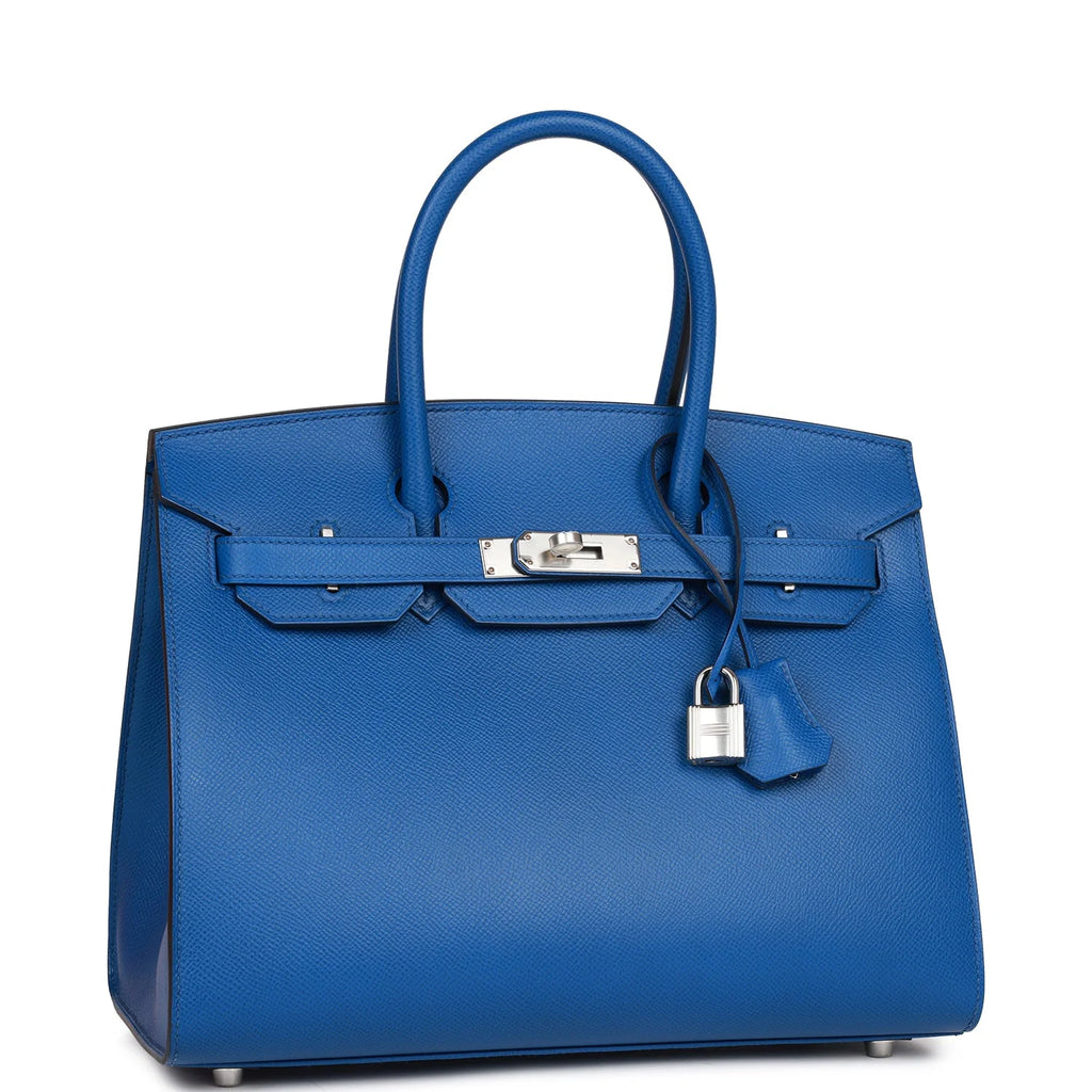 Birkin 30 Bleu France Epsom Palladium Hardware T381329